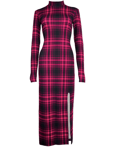 MAXI VESTIDO KATA CUADRILLE FUCSIA 