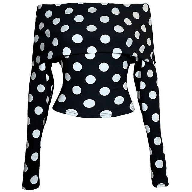 TOP CHARLOTE POLKA DOTS BLACK