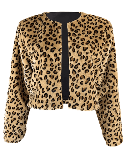 CHAQUETA LETICIA PIEL ANIMAL PRINT