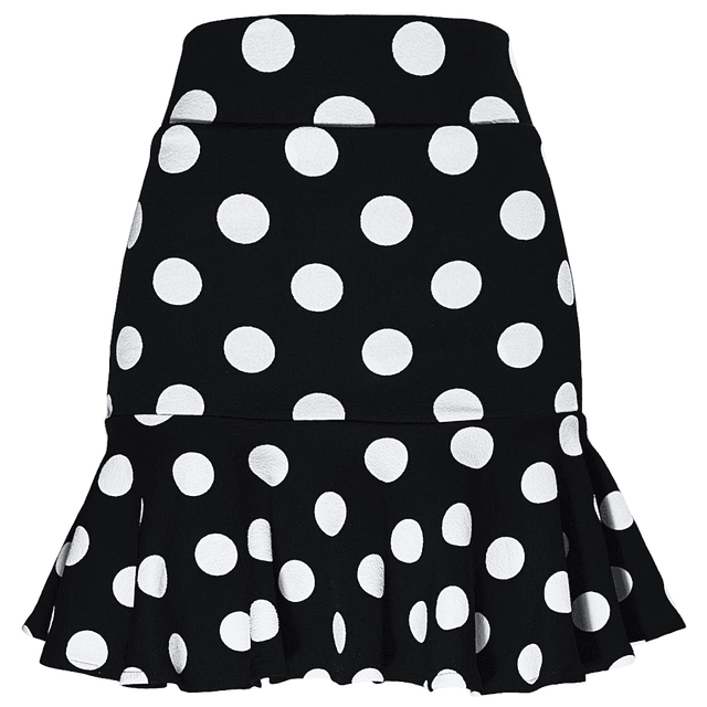 FALDA SHORT GABRIELA POLKA DOTS BLACK