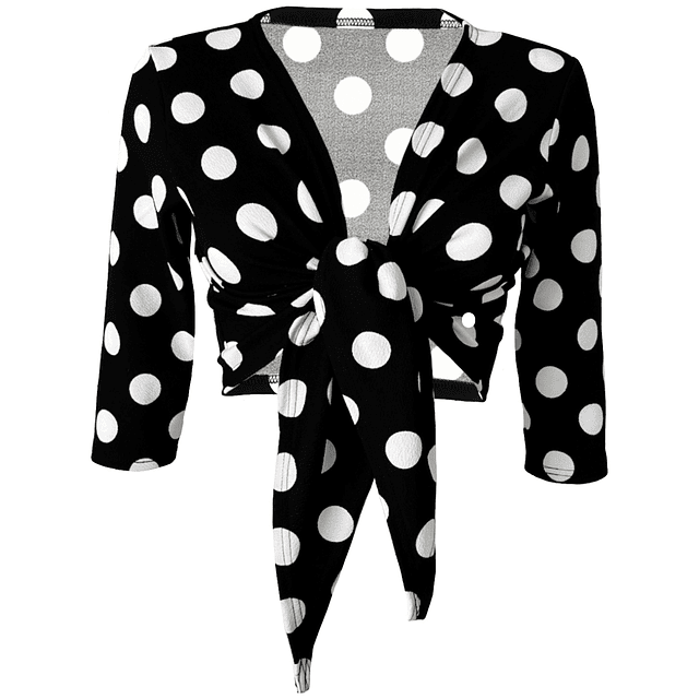 TOP KAREN POLKA DOTS BLACK