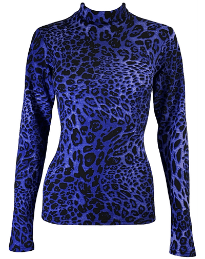 BEATLE AGUSTINA ANIMAL PRINT BLUE 