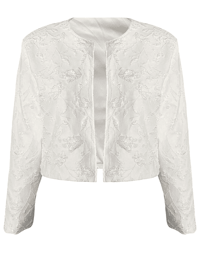 CHAQUETA LETICIA WHITE FLOWERS 