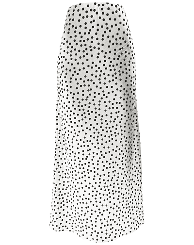 FALDA LORENZA SATIN POLKA DOTS WHITE