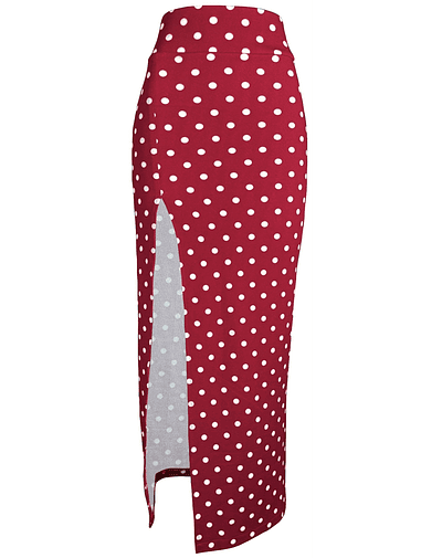 FALDA LEONORA POLKA DOTS RED
