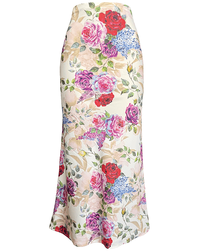 FALDA LORENZA SATIN FLORAL PRINT 