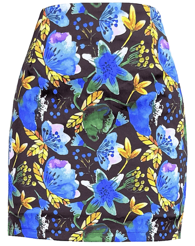 FALDA DOROTHY SATIN PASIFLORA BLUE 