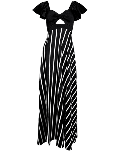 VESTIDO INI LÍNEAS / NEGRO