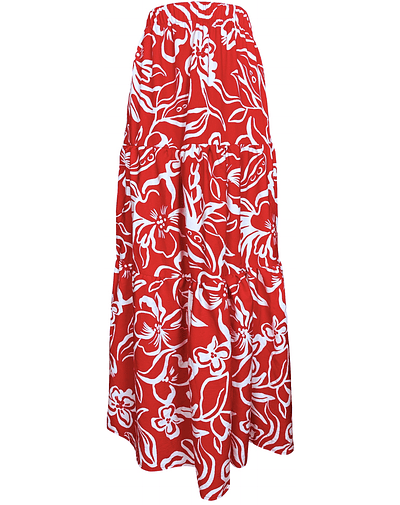 FALDA RAMONA HIBISCUS RED 