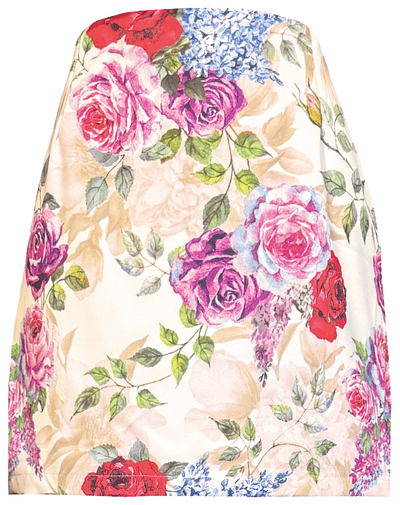 FALDA DOROTHY SATIN FLORAL PRINT 