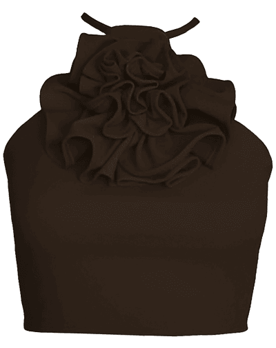 TOP HALTER RAFAELA CAFÉ 