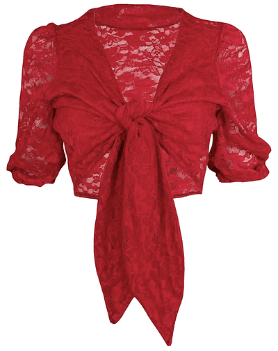 TOP FELICIA ENCAJE ROSSO