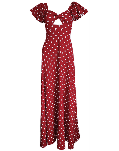 VESTIDO INI POLKA DOTS RED 