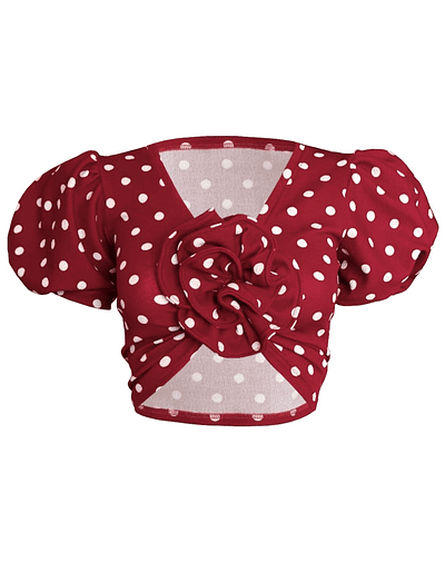 TOP SOLAGNE POLKA DOTS RED