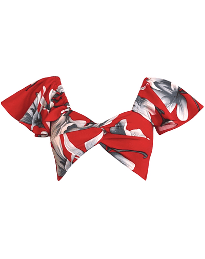 CROP-TOP CARLOTA MANGAS DE VUELOS NEW RED SPRING