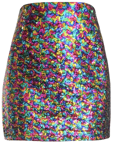 FALDA DOROTHY LENTEJUELAS MULTICOLOR