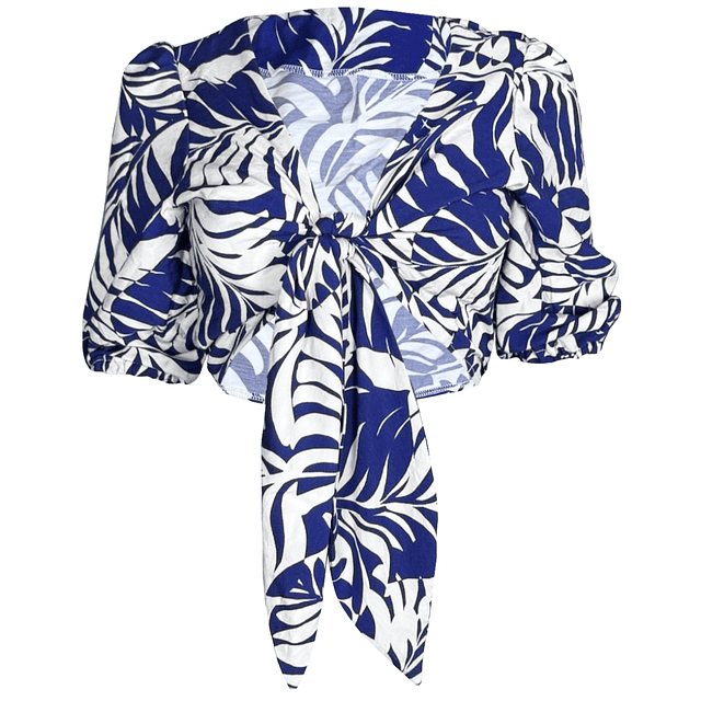 TOP FELICIA PALM BLUE 