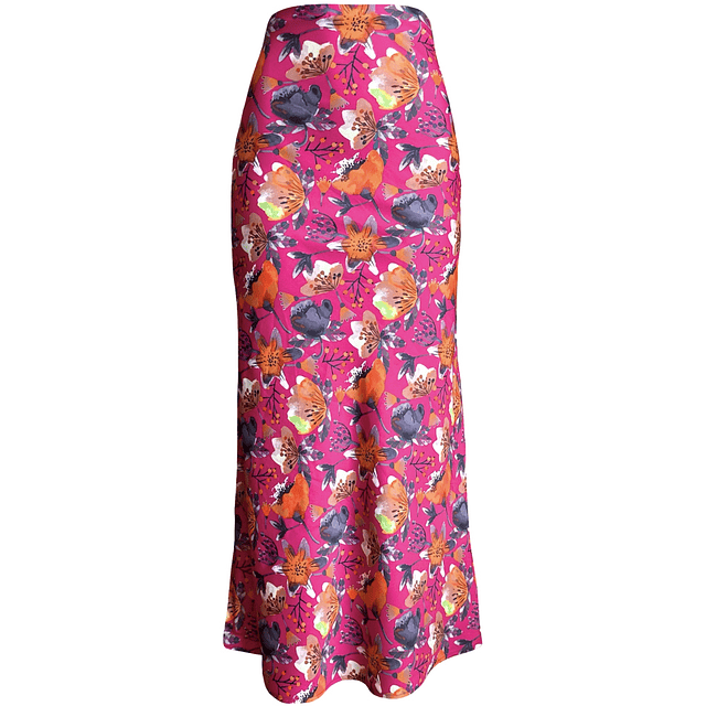 FALDA LORENZA SATIN PASIFLORA ORANGE 
