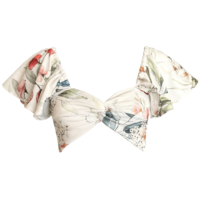CROP-TOP CARLOTA MANGAS DE VUELOS BOTANICA