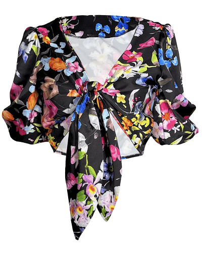 TOP FELICIA SATIN FLORECER