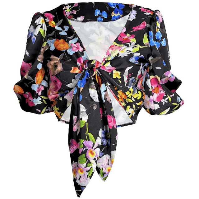 TOP FELICIA SATIN FLORECER