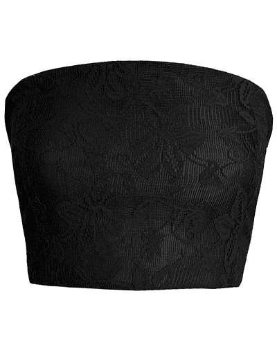 TOP ATENEA ENCAJE FLOR NEGRO