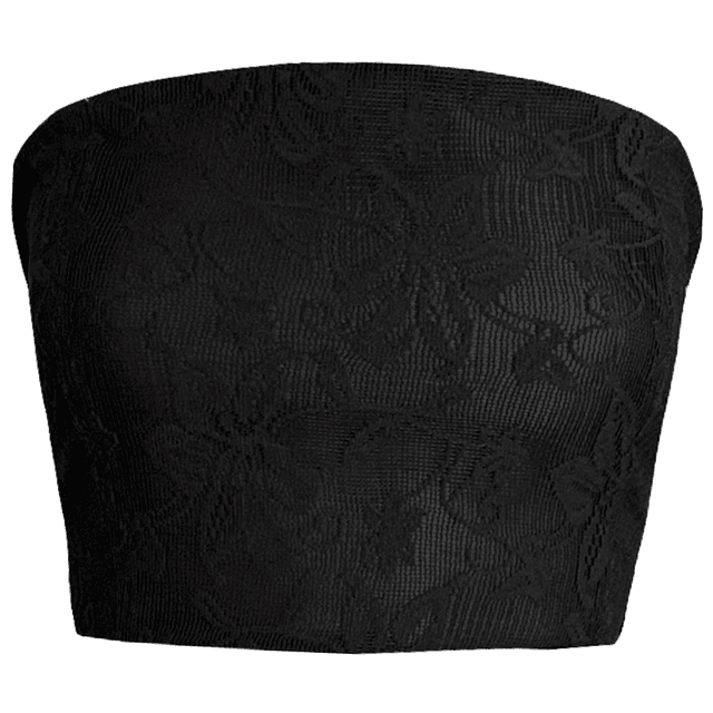 TOP ATENEA ENCAJE FLOR NEGRO