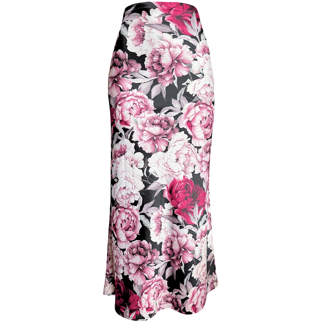 FALDA LORENZA SATIN FLOWERS PINK 