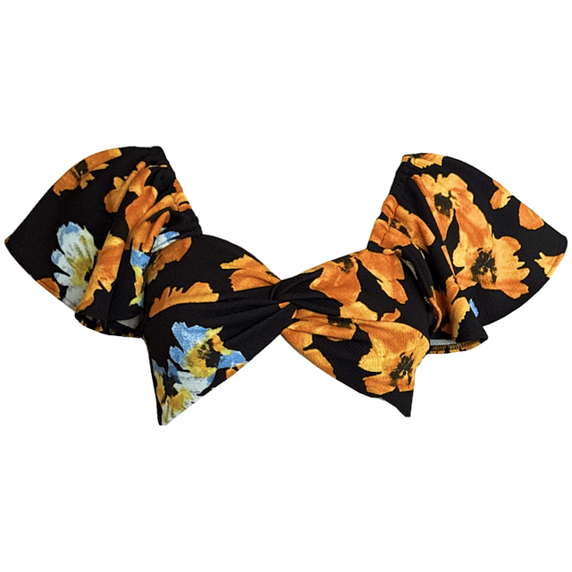 CROP-TOP CARLOTA MANGAS DE VUELOS YELLOW SPRING 