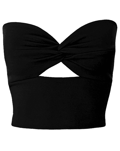 TOP CARLOTA STRAPLESS NEGRO