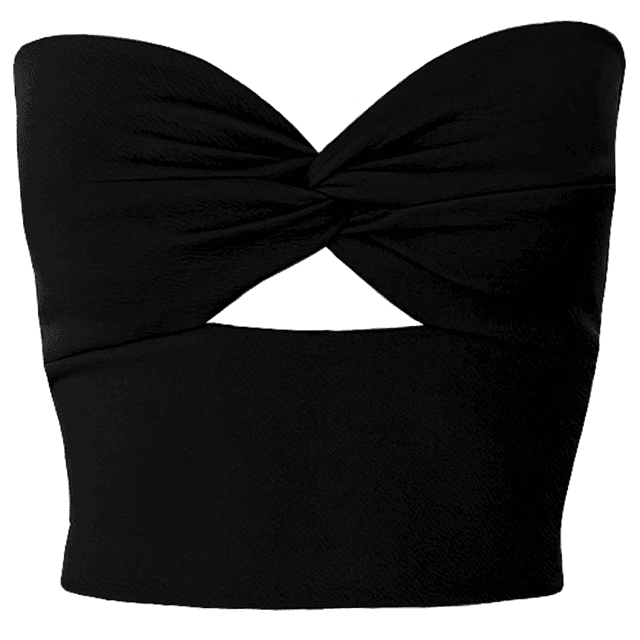 TOP CARLOTA STRAPLESS NEGRO