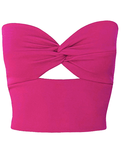 TOP CARLOTA STRAPLESS FUCSIA