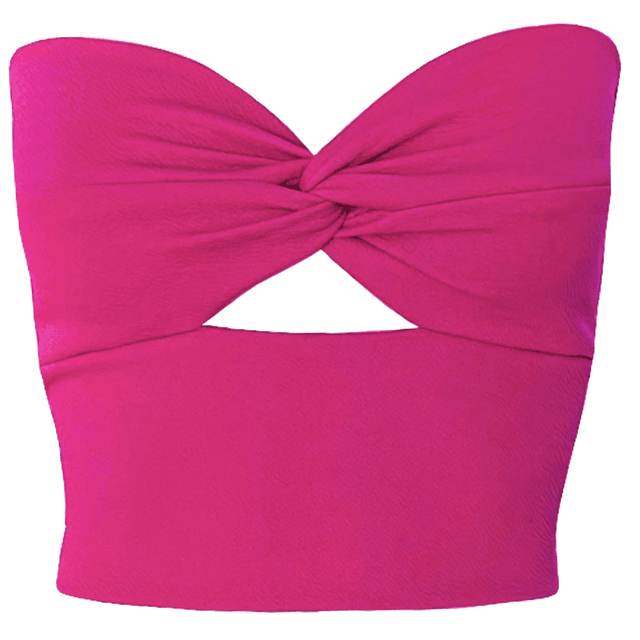 TOP CARLOTA STRAPLESS FUCSIA