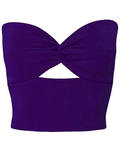 TOP CARLOTA STRAPLESS MORADO