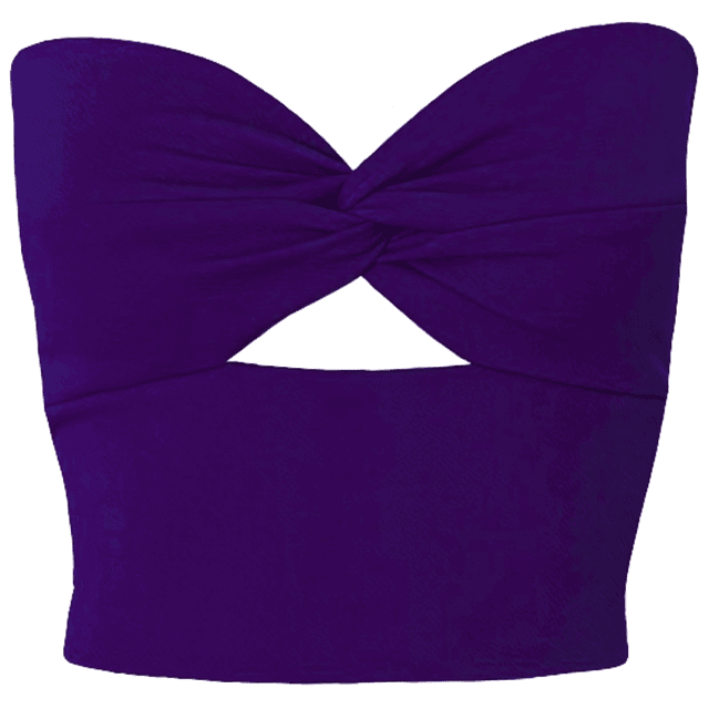 TOP CARLOTA STRAPLESS MORADO