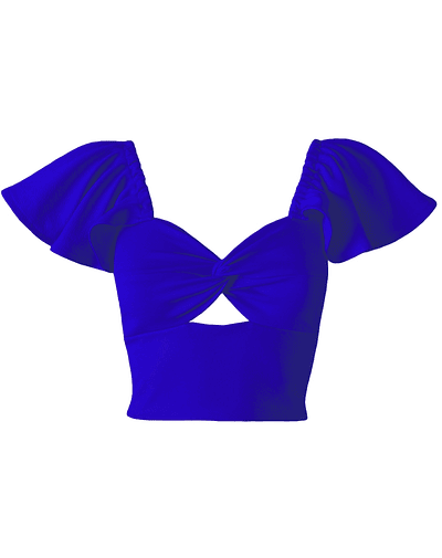 TOP CARLOTA MANGAS DE VUELOS AZUL