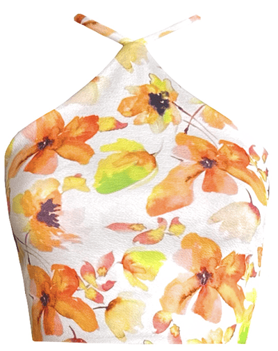 TOP VICENTA ACUARELA YELLOW FLOWERS 