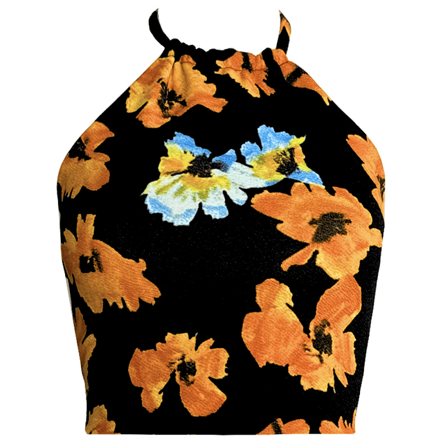 TOP HALTER DAKOTA YELLOW SPRING 