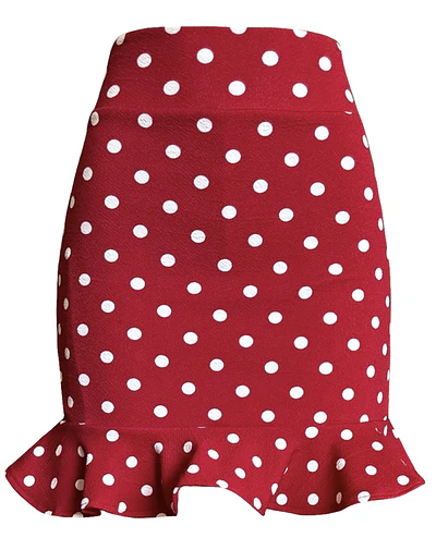 FALDA SHORT MIRANDA POLKA DOTS RED 