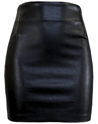 FALDA GRETA CUERINA NEGRO