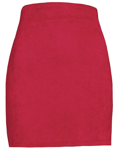 FALDA GRETA GAMUZA ROJO 