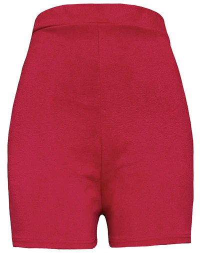SHORT FRANCISCA GAMUZA ROJO 
