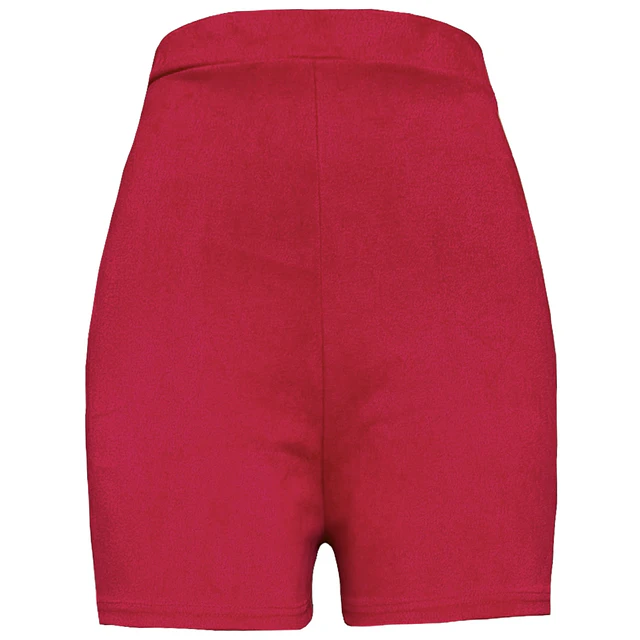 SHORT FRANCISCA GAMUZA ROJO 