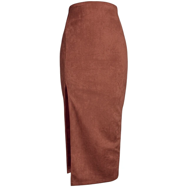 FALDA BRUNA GAMUZA TERRACOTA