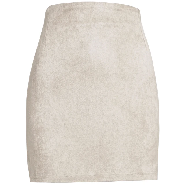 FALDA GRETA GAMUZA MARFIL
