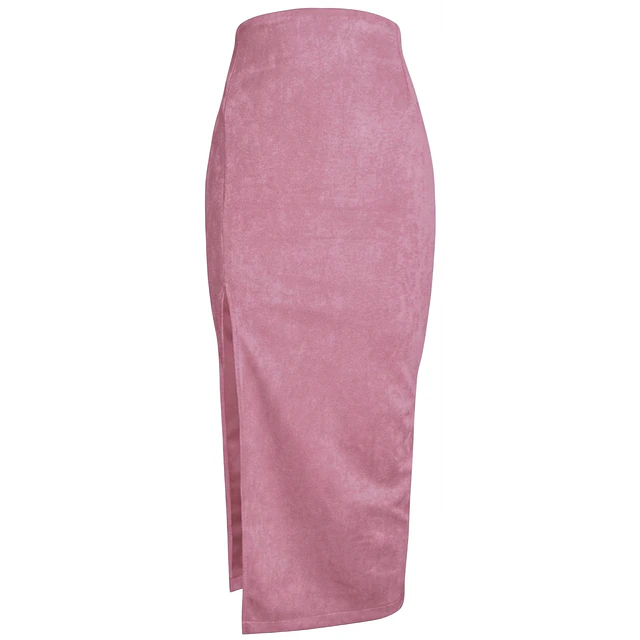 FALDA BRUNA GAMUZA PALO ROSA 