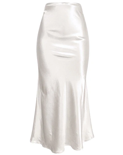 FALDA LORENZA SATIN BLANCO PERLA 