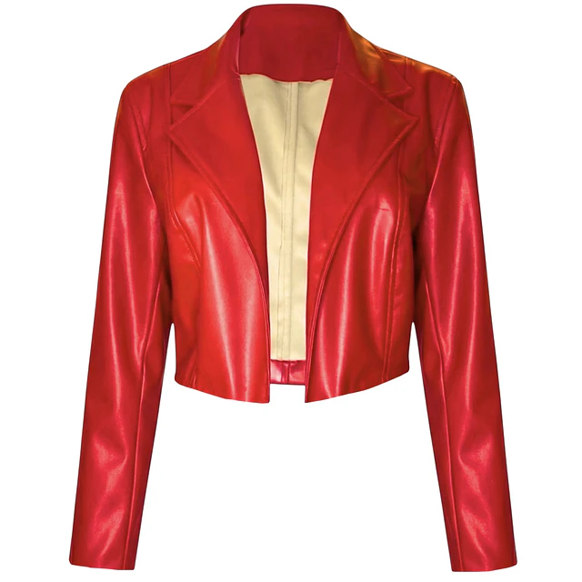 BLAZER JORDANIA CUERINA ROJO 