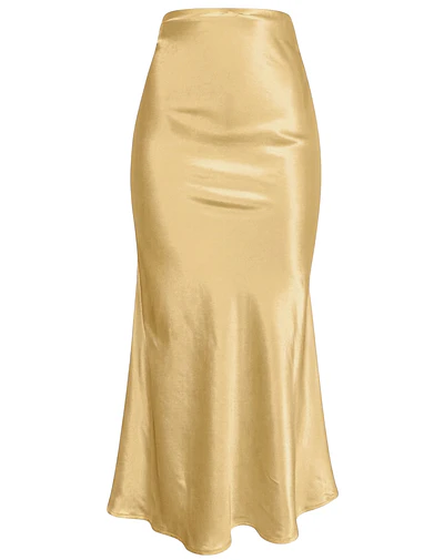 FALDA LORENZA SATIN BUTTER YELLOW