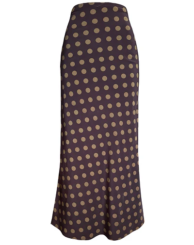 FALDA LORENZA POLKA DOTS BROWN 